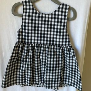 Gingham Dress with Matching Hat, no size tag - fits like 12 months, NWOT